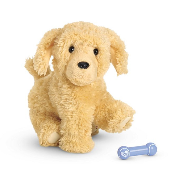 American Girl Doll Poseable APRICOT POODLE DOG Plush Pet Toy Magnetic Bone BAg! - Picture 2 of 11